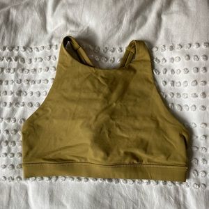 Lululemon olive green Energy Bra High Neck size 10